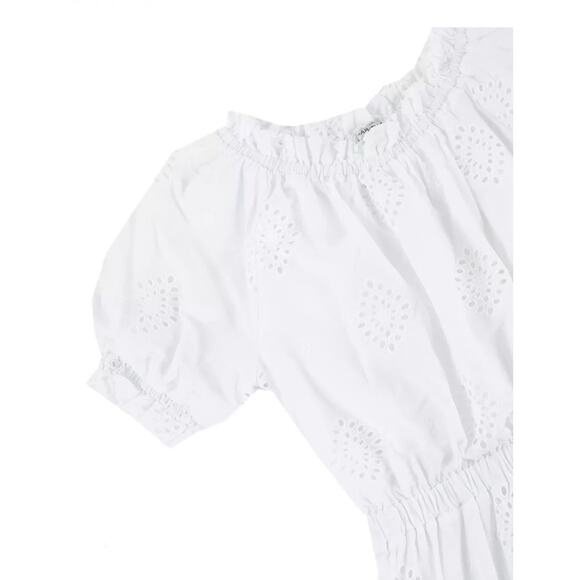 Habitual Kid Baby Ruffled Eyelet Peasant Dress in white cotton 24M - Picture 2 of 2